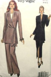 8766 EZ VOGUE WRAP JACKET, LONG SLIT SKIRT, PANTS PATTERN 8-10 or 14-18 choice